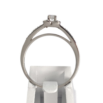 Tweedehands MAUBOUSSIN ring in 750 witgoud met diamanten