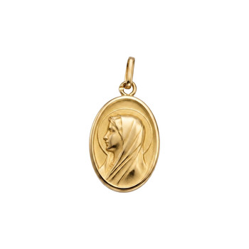 Pre-owned 750 yellow gold mother-of-pearl pendant