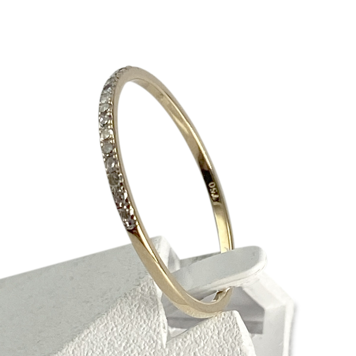 Bague d'occasion or 750 jaune diamants - vue 2
