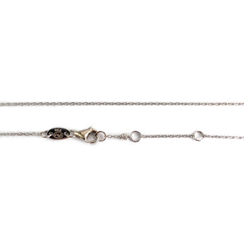 Collier d'occasion or 750 blanc maille forçat diamants
