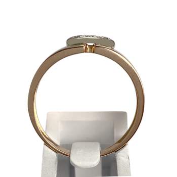Bague d'occasion or 750 jaune diamants nacres