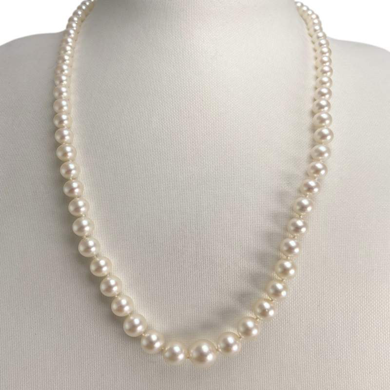 Collier d'occasion or 750 jaune perles de culture - vue 2