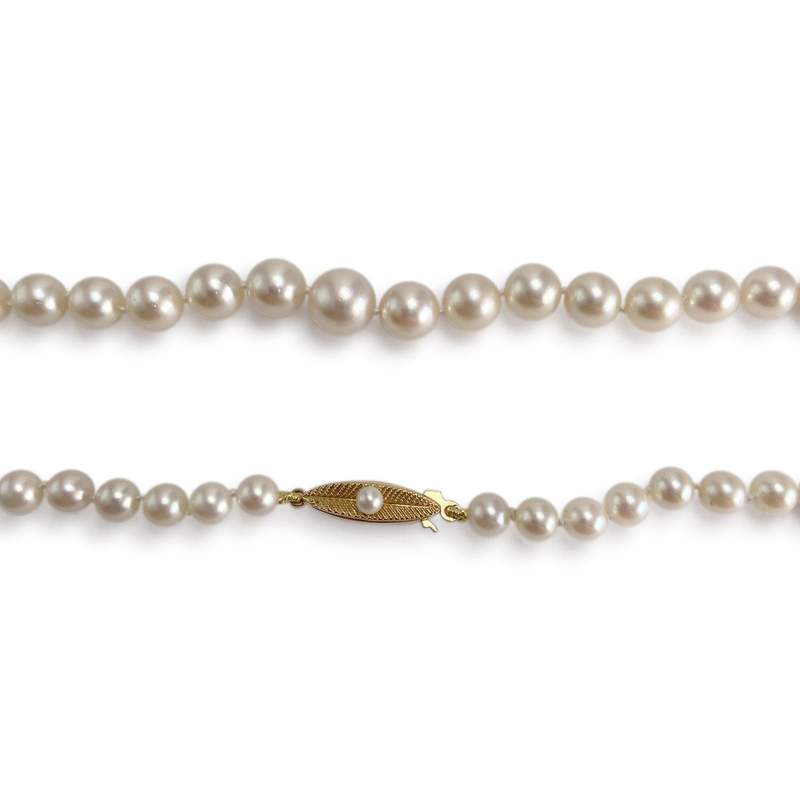 Collier d'occasion or 750 jaune perles de culture - vue 3