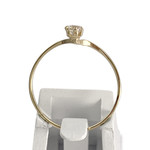 Solitaire d'occasion or 750 jaune zirconia - vue 3