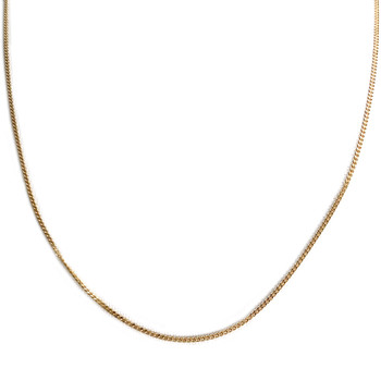 Chaîne d'occasion or 750 jaune maille gourmette 45.5 cm