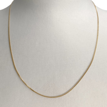 Chaîne d'occasion or 750 jaune maille gourmette 45.5 cm