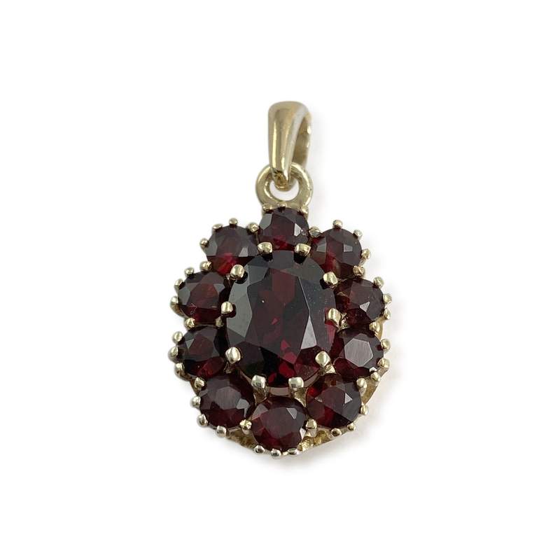 Pendentif d'occasion or 750 jaune grenat grenat - vue 1
