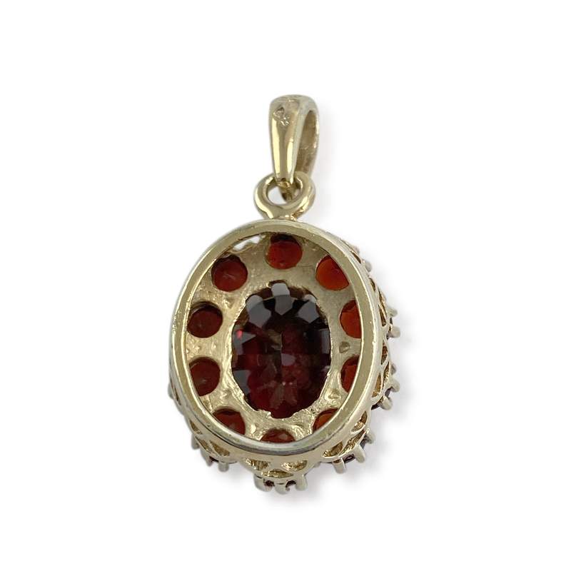 Pendentif d'occasion or 750 jaune grenat grenat - vue 2