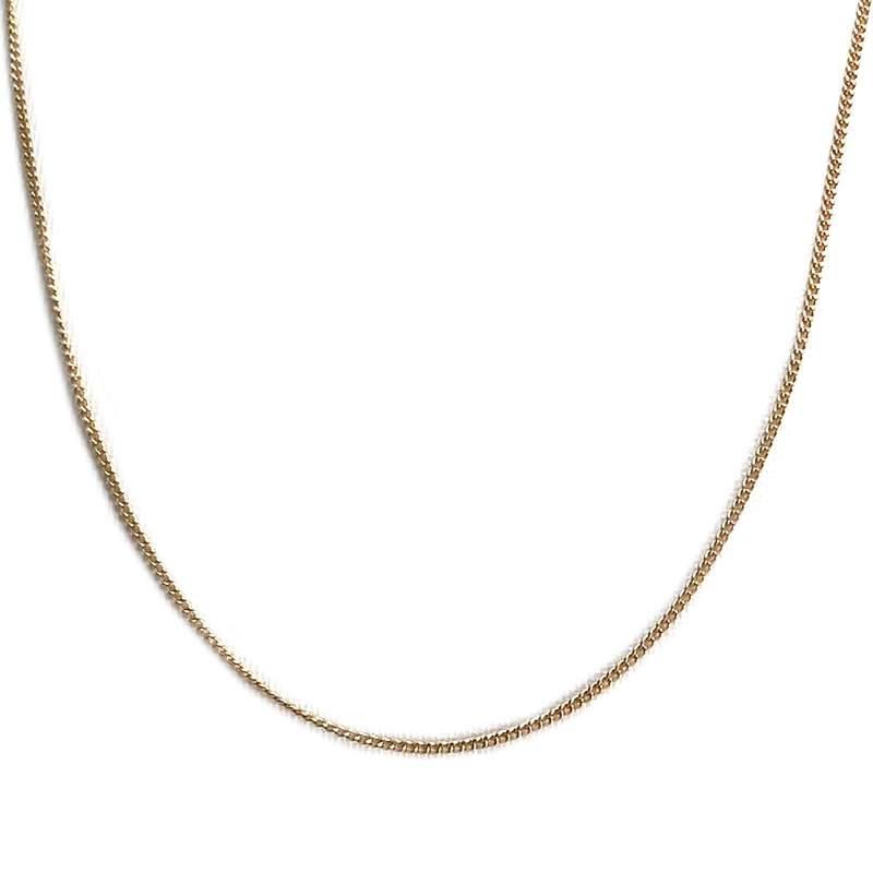 Secondhand gold chain 750 yellow gourmette mesh 47 cm - view 1