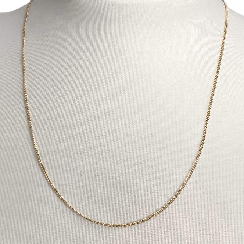 Secondhand gold chain 750 yellow gourmette mesh 47 cm - view 2