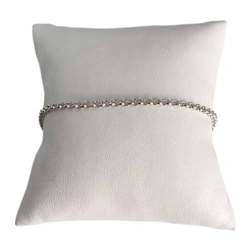 Bracelet d'occasion or 750 blanc maille jaseron