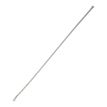 Pre-owned 750 white gold Jaseron mesh bracelet