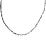 Collier d'occasion or 750 blanc maille jaseron - vue 1