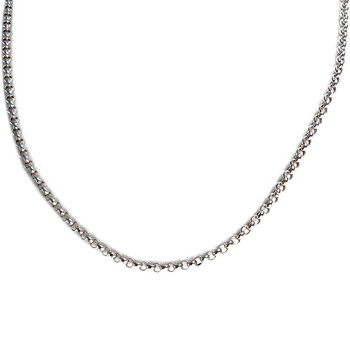 Tweedehands ketting van 750 witgoud met jaseron-schakels