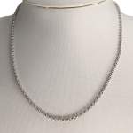 Tweedehands ketting van 750 witgoud met jaseron-schakels, 42 cm - afbeelding 2
