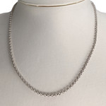 Collier d'occasion or 750 blanc maille jaseron - vue 2