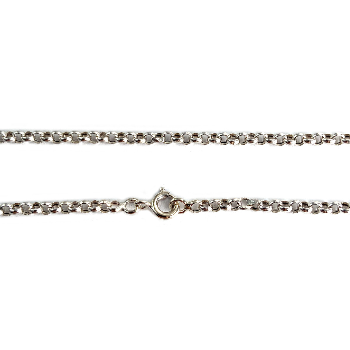 Collier d'occasion or 750 blanc maille jaseron - vue 3