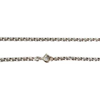 Tweedehands ketting van 750 witgoud, jaseron-patroon, 42 cm
