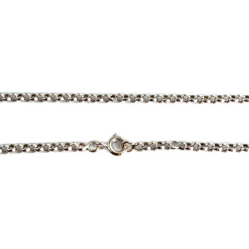 Tweedehands ketting van 750 witgoud met jaseron-schakels