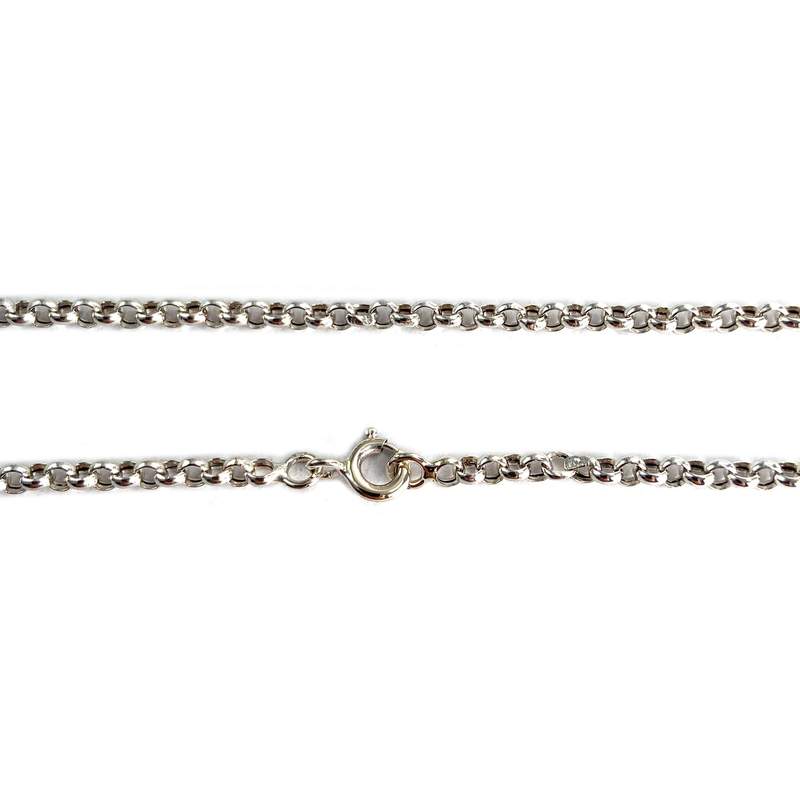 Collier d'occasion or 750 blanc maille jaseron - vue 3