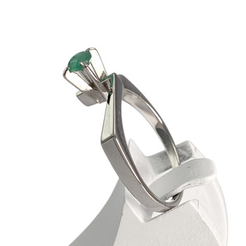 Solitaire d'occasion or 750 blanc agate