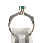 Solitaire d'occasion or 750 blanc agate - vue 3