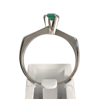Solitaire d'occasion or 750 blanc agate
