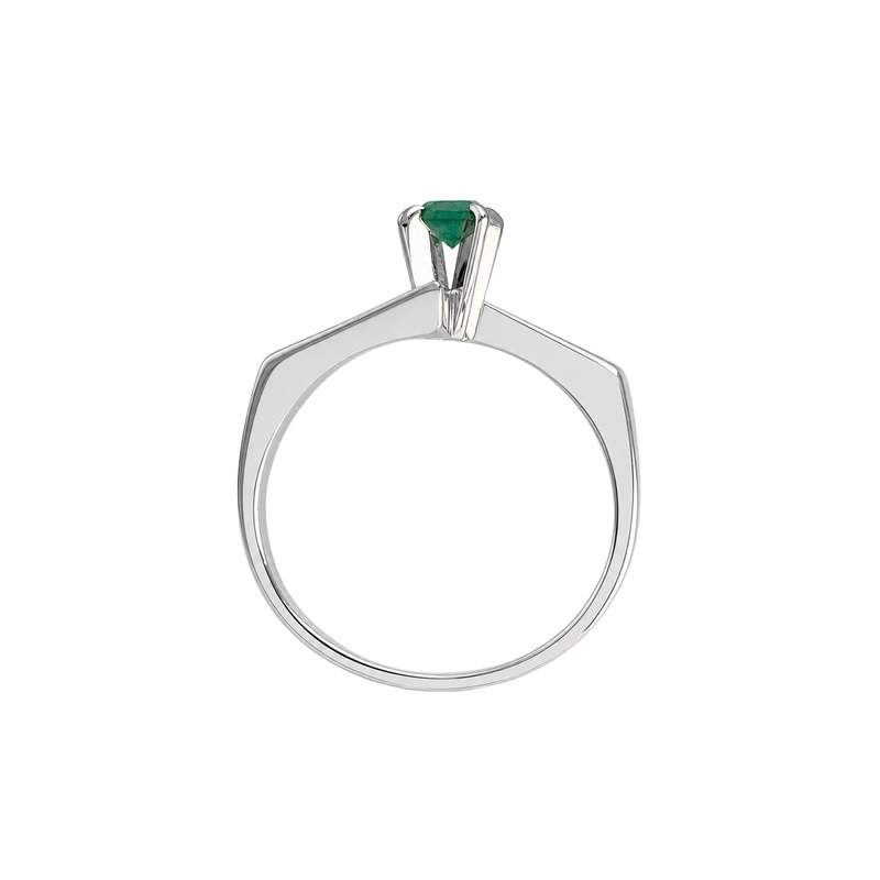 Solitaire d'occasion or 750 blanc agate - vue 3