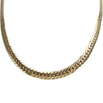 Collier d'occasion en or jaune 750, maille anglaise, 42.5 cm