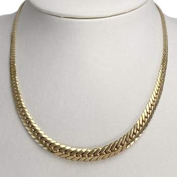Collier d'occasion en or jaune 750, maille anglaise, 42.5 cm