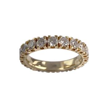 Bague d'occasion or 750 jaune diamantS synthétiques