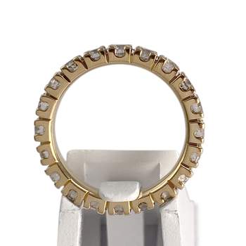 Bague d'occasion or 750 jaune diamantS synthétiques