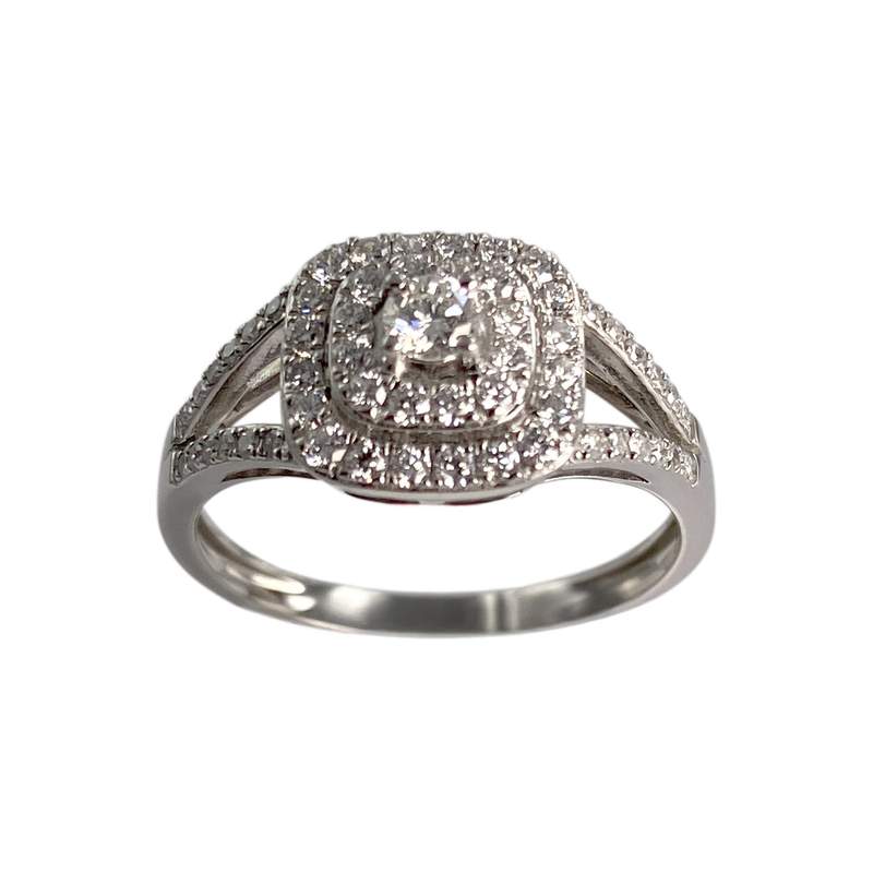 Bague d'occasion or 750 blanc diamant diamant diamant - vue 1
