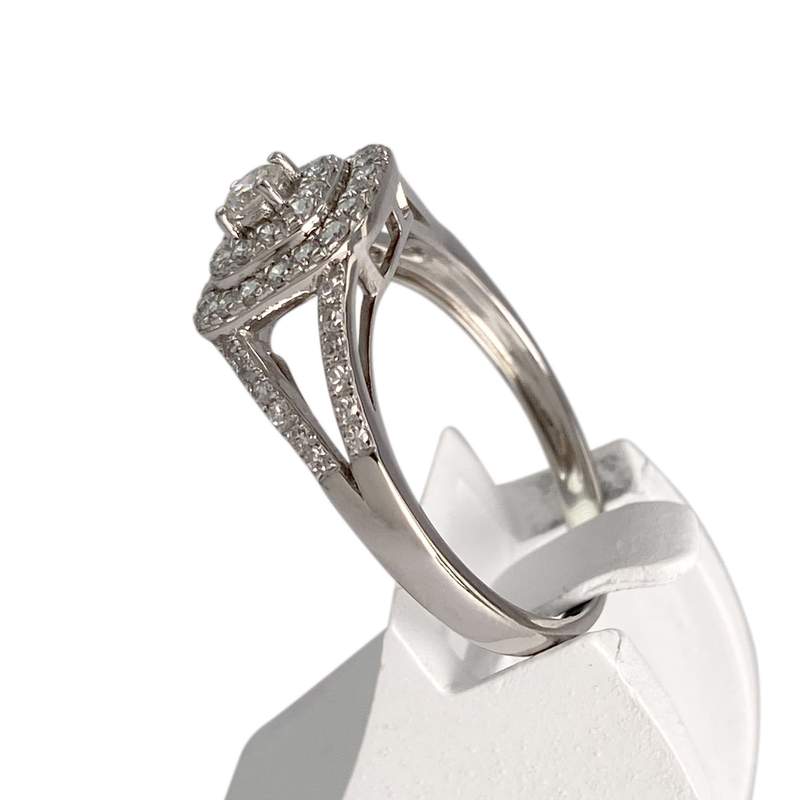 Bague d'occasion or 750 blanc diamant diamant diamant - vue 2