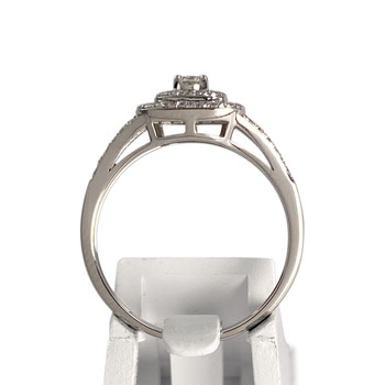 Bague d'occasion or 750 blanc diamant diamant diamant