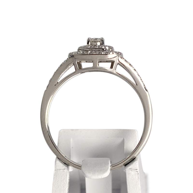 Bague d'occasion or 750 blanc diamant diamant diamant - vue 3
