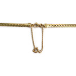 Collier d'occasion or 750 2 tons maille anglaise rubis diamant - vue 3