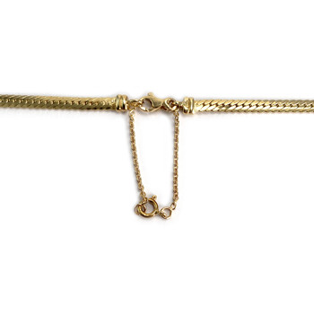Collier d'occasion or 750 2 tons maille anglaise rubis diamant