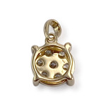 Pendentif d'occasion  or 750 2 tons diamants synthetique - vue 2
