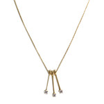 Collier d'occasion or 750 jaune maille forçat zirconias 42.5cm - vue 1