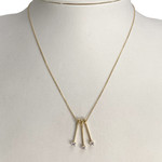 Collier d'occasion or 750 jaune maille forçat zirconias 42.5cm - vue 2