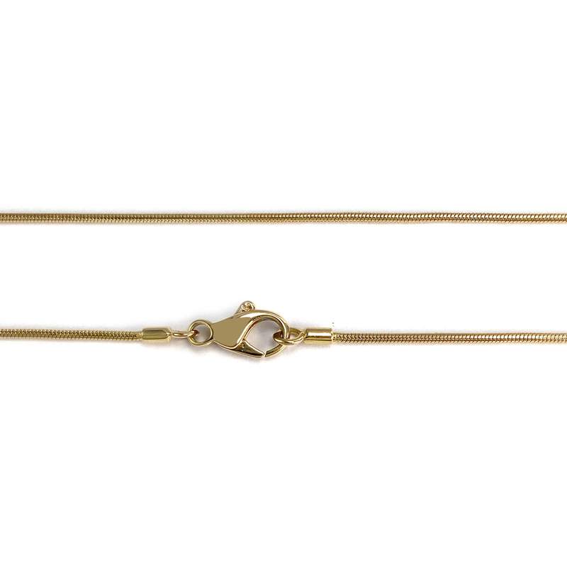 Collier d'occasion or 750 jaune maille serpent diamant saphirs - vue 3