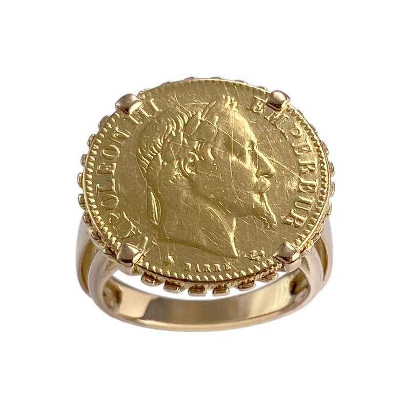 Bague d'occasion or 750 jaune porte pièce - vue 1