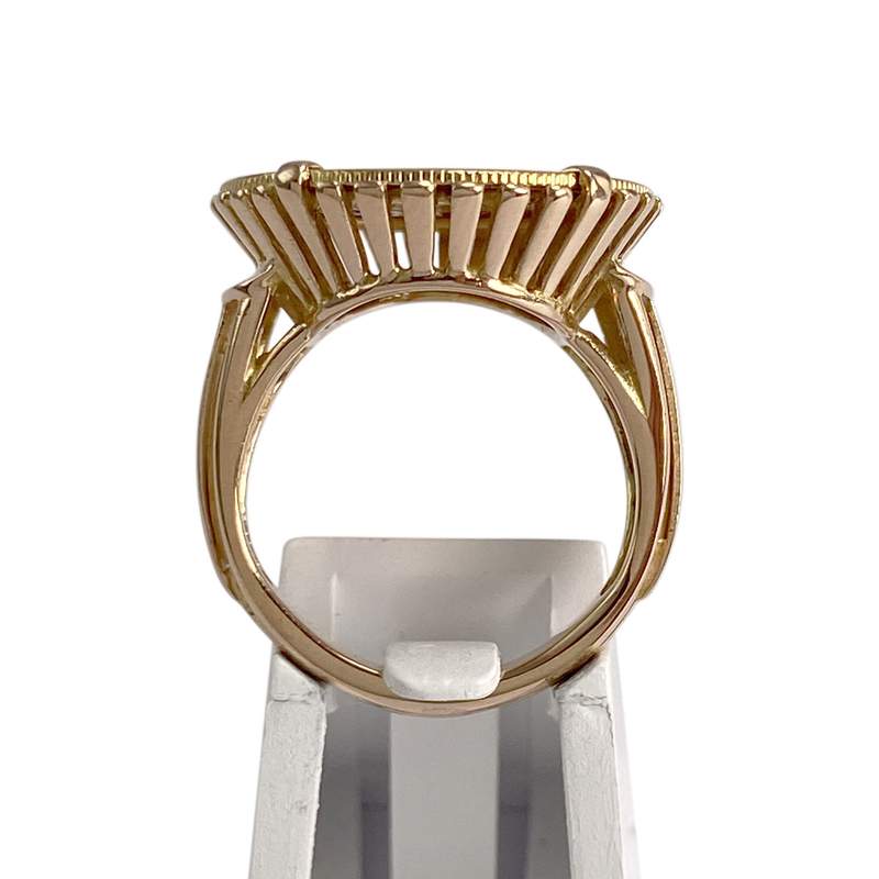Bague d'occasion or 750 jaune porte pièce - vue 3