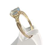 Bague d'occasion or 750 jaune topaze bleue traitée - vue 2