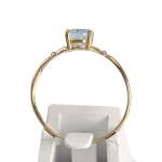 Bague d'occasion or 750 jaune topaze bleue traitée - vue 3