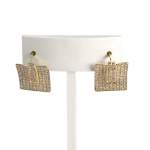Boucles d'oreilles d'occasion or 750 jaune zirconias - vue 1