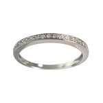 Bague d'occasion or 375 blanc diamants - vue 1