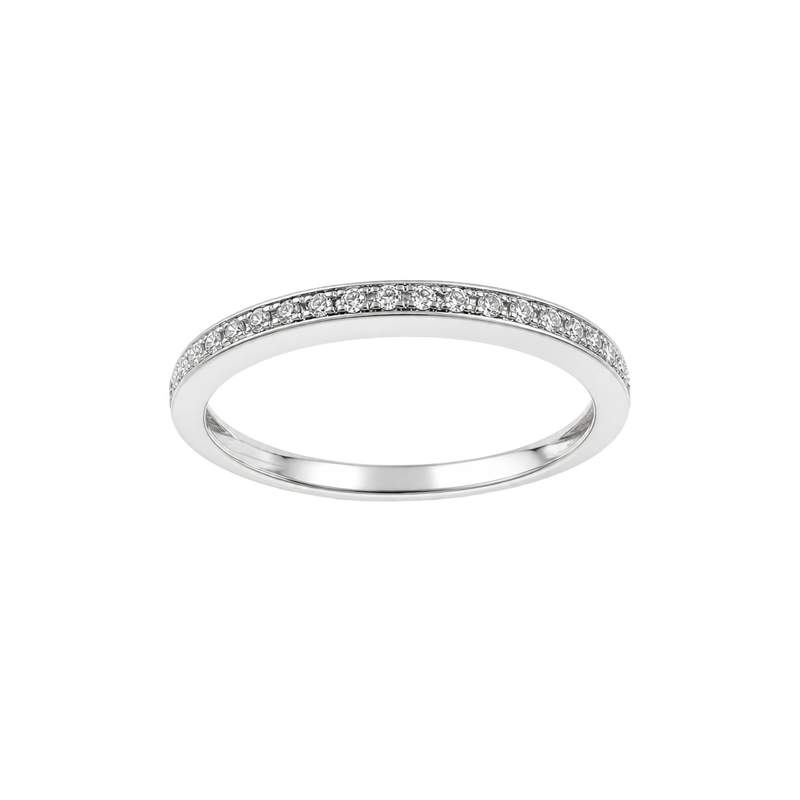 Bague d'occasion or 375 blanc diamants - vue 1