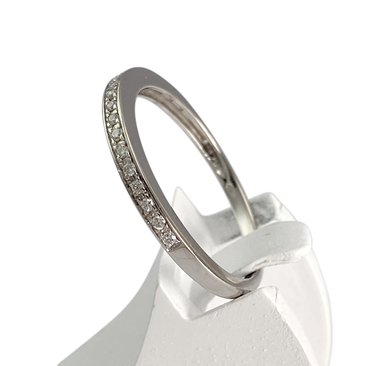 Bague d'occasion or 375 blanc diamants - vue 2